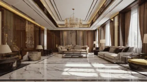 Interior residencial optimizado mediante iluminación y presentación estratégica para aumentar el valor percibido.