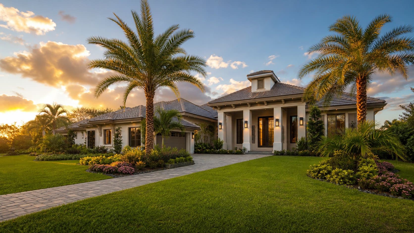Casa familiar premium con jardín fotografiada a la hora dorada: la primera impresión que sí vende