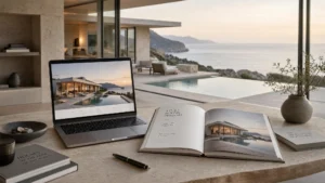 Presentación digital editorial de una propiedad inmobiliaria de lujo
